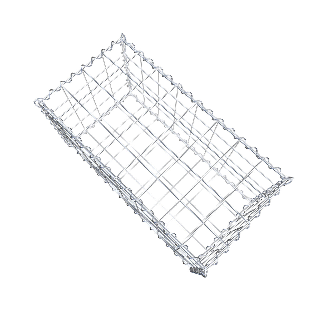 Gabion 80 cm x 40 cm x 40 cm (L x H x D), maskestørrelse 10 cm x 10 cm, spiral