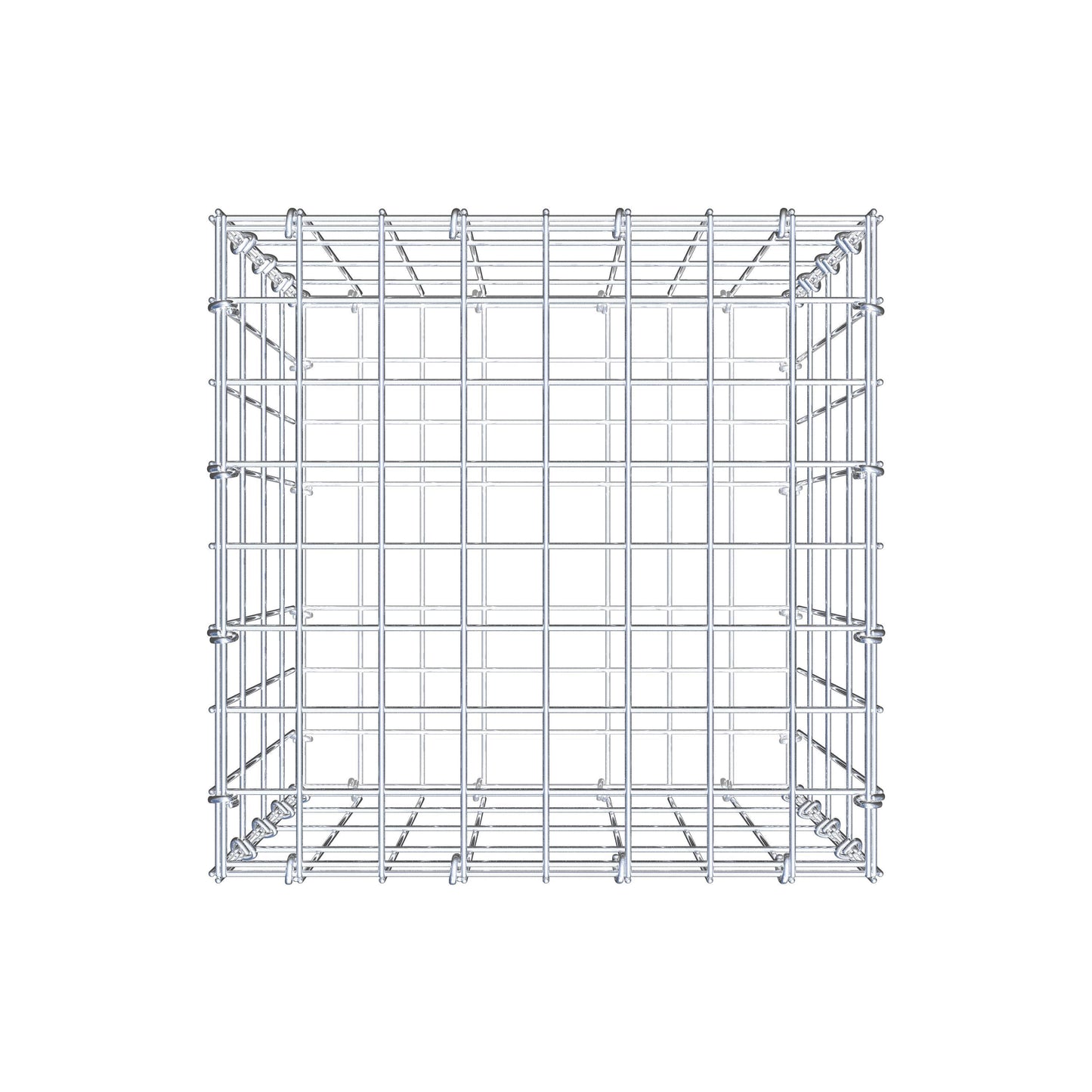 Schanskorf 40 cm x 40 cm x 40 cm (L x H x D), maaswijdte 5 cm x 10 cm, C-ring