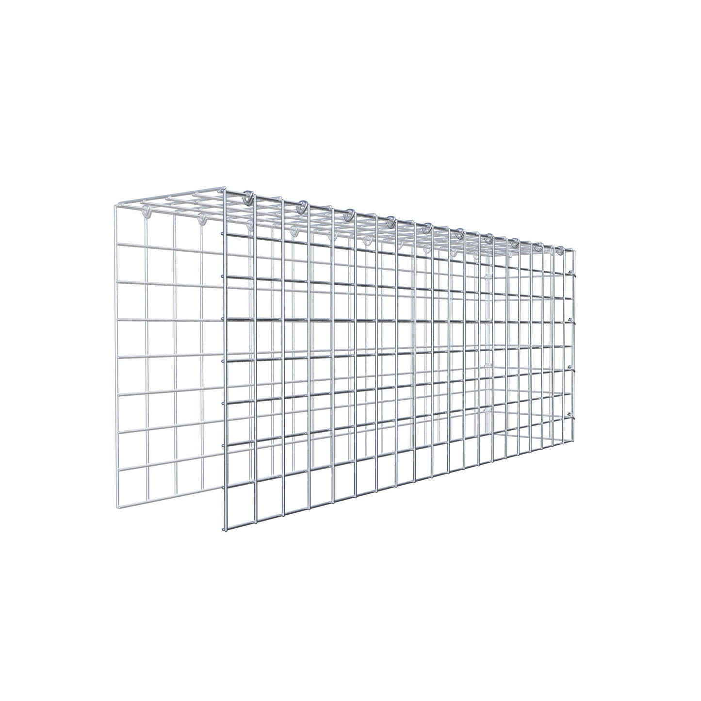 Type 4 oplegkorf 100 cm x 40 cm x 20 cm (L x H x D), maaswijdte 5 cm x 5 cm, C-ring
