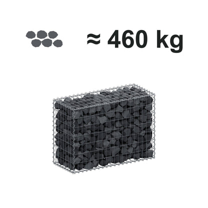 Gavión 100 cm x 70 cm x 40 cm (L x A x P), luz de malla 5 cm x 10 cm, en espiral