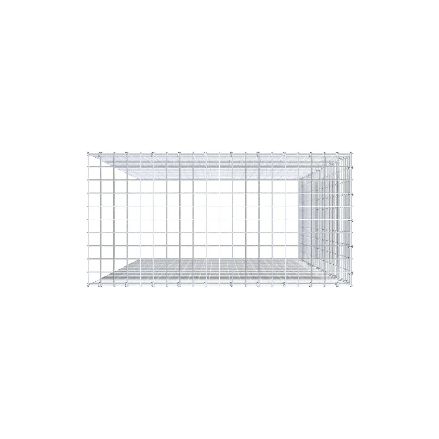 Gavión adicional tipo 4 200 cm x 100 cm x 50 cm (L x A x P), malla 5 cm x 5 cm, anillo en C