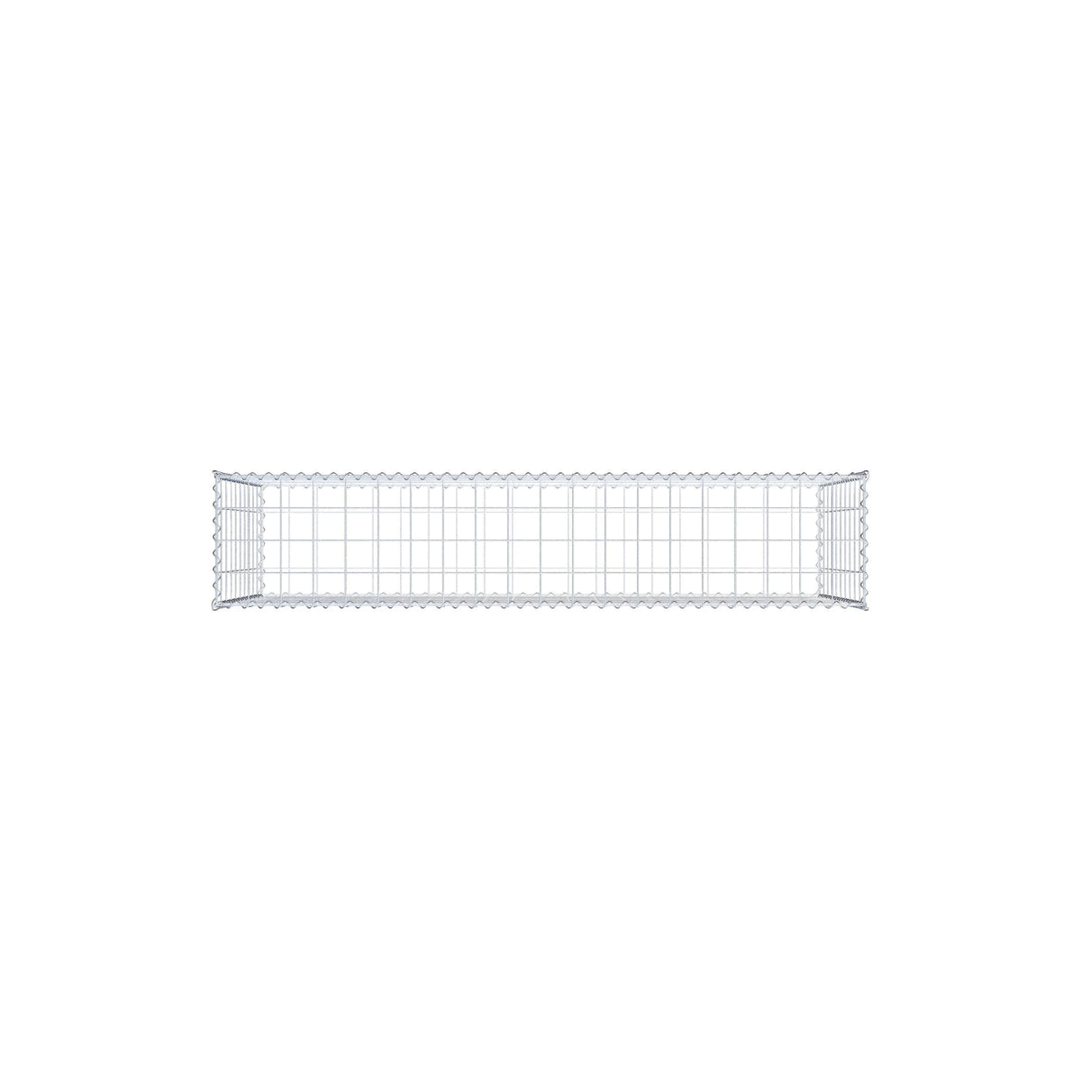 Schanskorf 200 cm x 100 cm x 40 cm (L x H x D), maaswijdte 10 cm x 10 cm, spiraalvormig