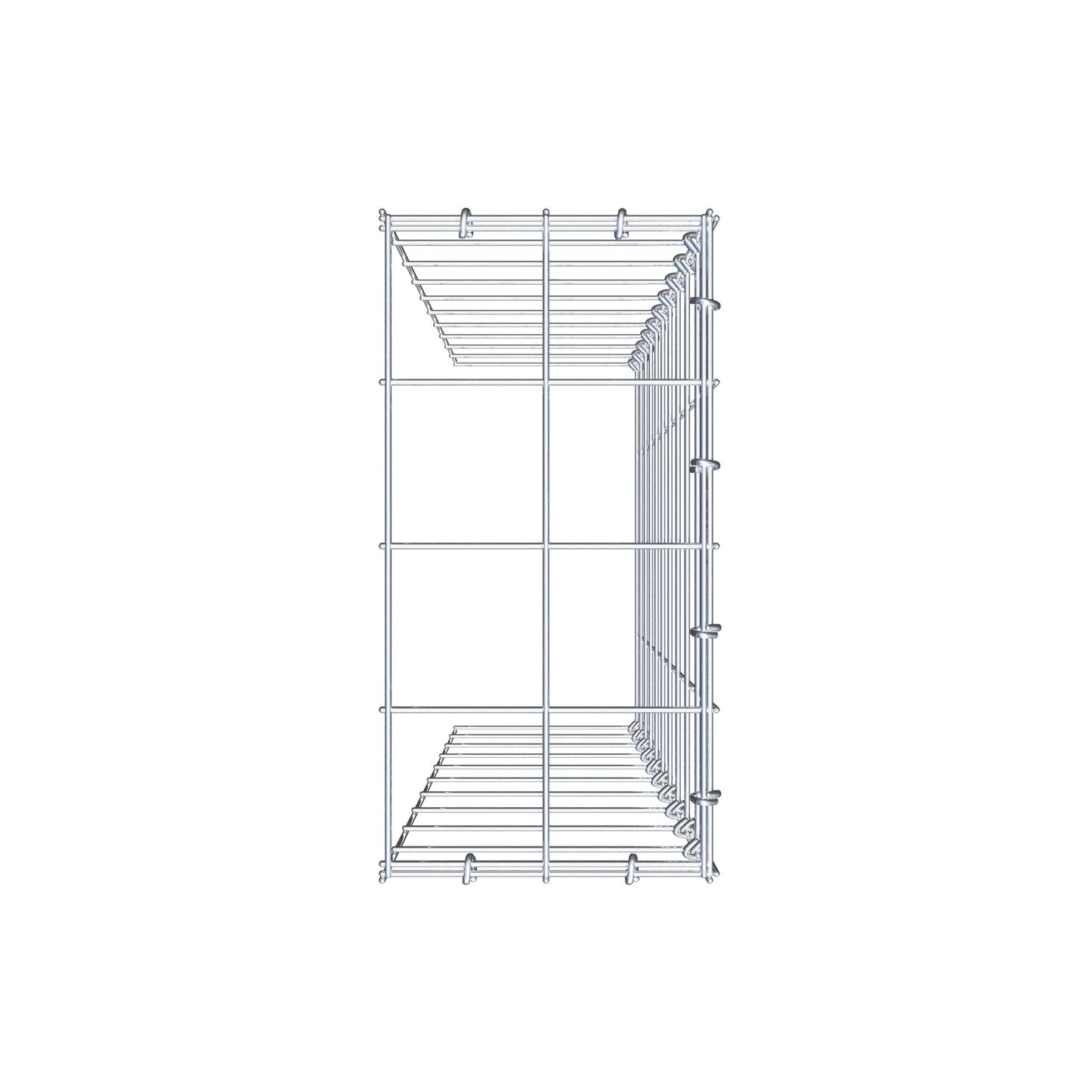 Gabião Tipo 4 100 cm x 20 cm x 40 cm (C x A x P), malhagem 10 cm x 10 cm, anel C