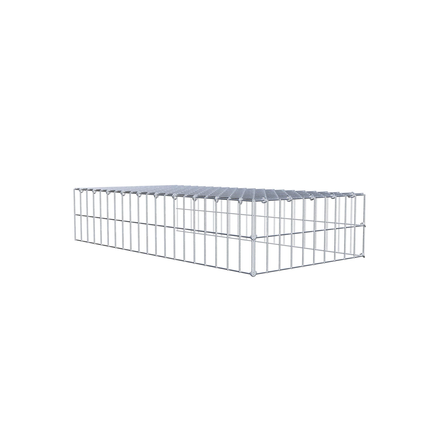 Gabião Tipo 4 100 cm x 20 cm x 50 cm (C x A x P), malhagem 5 cm x 10 cm, anel C