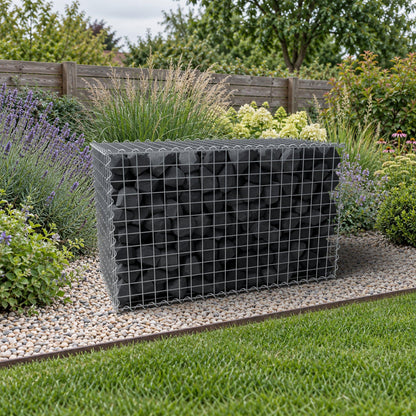 Gabione 100 cm x 60 cm x 50 cm (L x H x T), Maschenweite 5 cm x 5 cm, Spirale