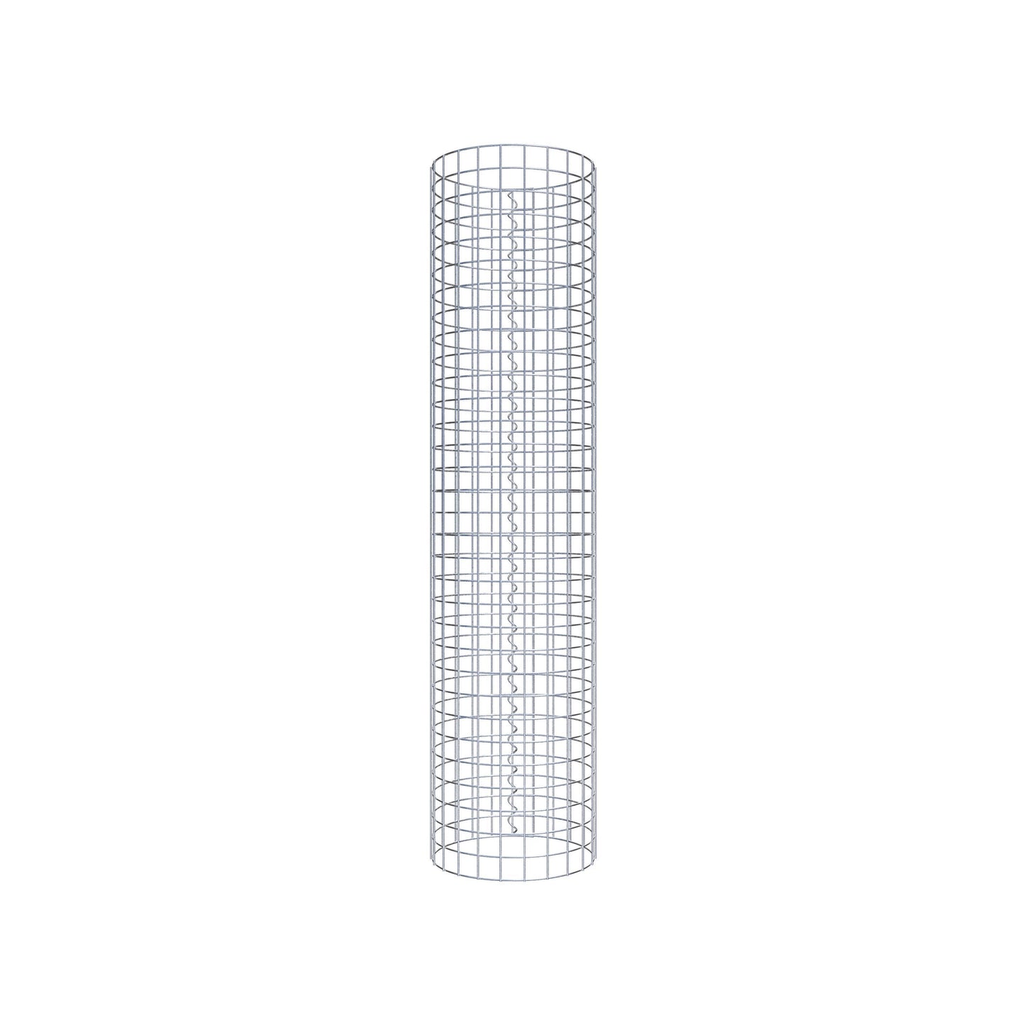 Colonne de gabion ronde 37 cm de diamètre, 160 cm de hauteur, mailles de 5 cm x 5 cm