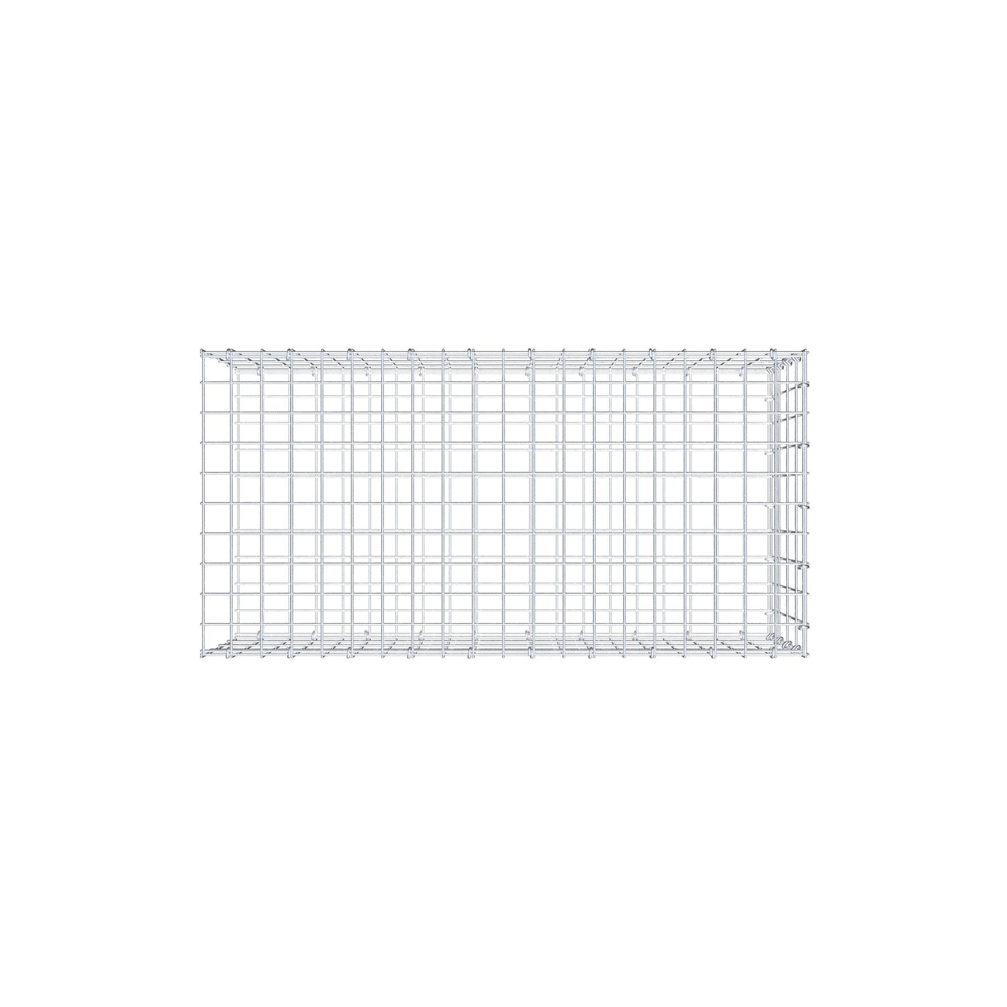 Opzetpaal type 2 100 cm x 40 cm x 50 cm, maaswijdte 5 cm x 10 cm, C-ring