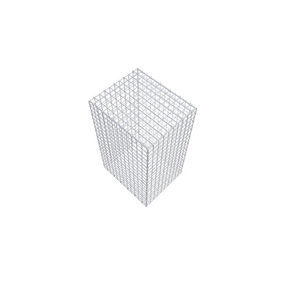 Gabione 100 cm x 60 cm x 50 cm (L x H x T), Maschenweite 5 cm x 5 cm, C-Ring