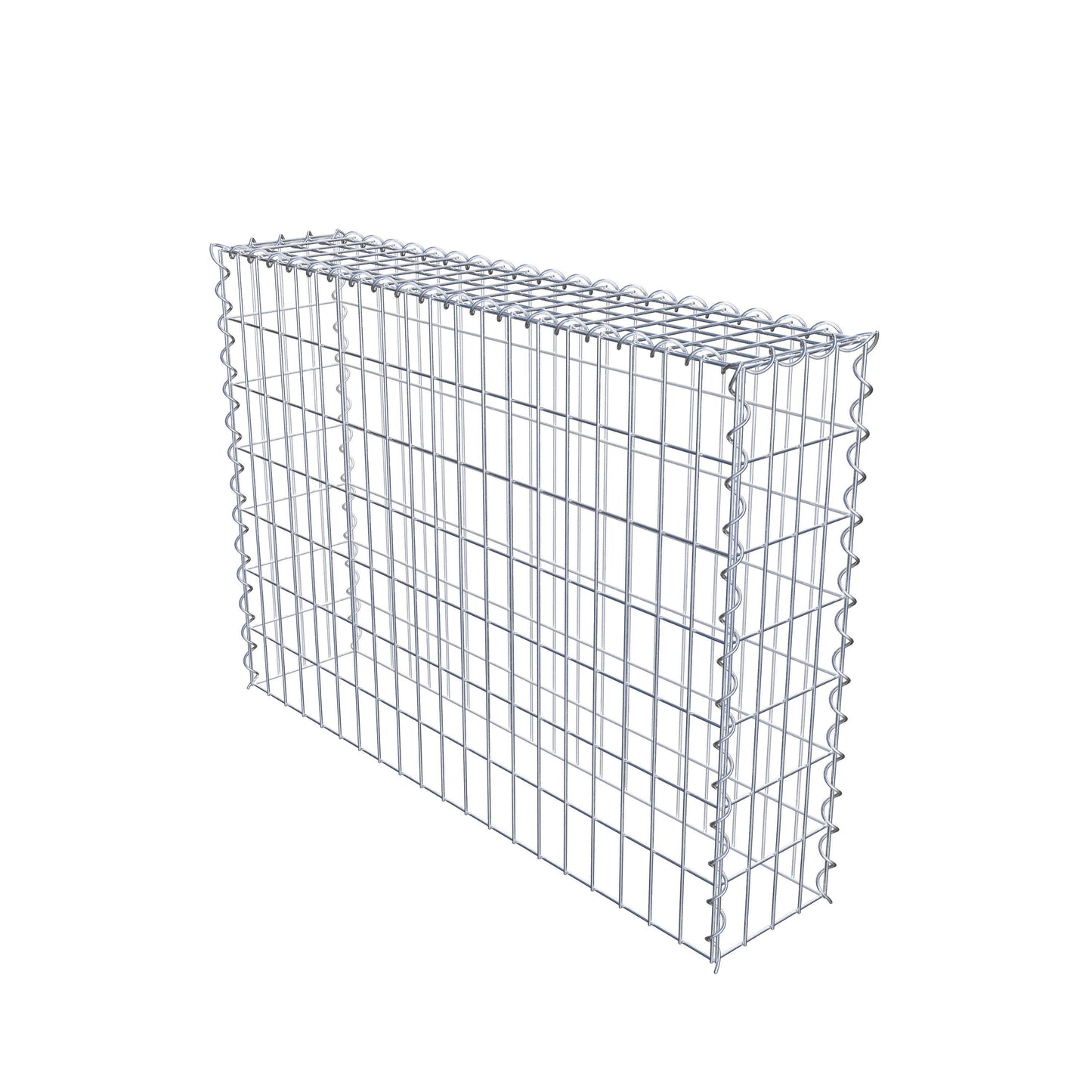 Gabião Tipo 3 100 cm x 70 cm x 20 cm (C x A x P), malhagem 5 cm x 10 cm, espiral