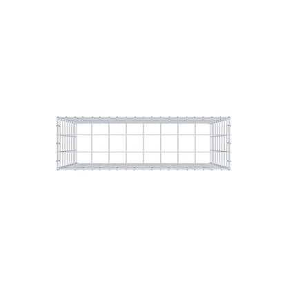 Monteret gabion type 3 100 cm x 90 cm x 30 cm (L x H x D), maskestørrelse 10 cm x 10 cm, C-ring