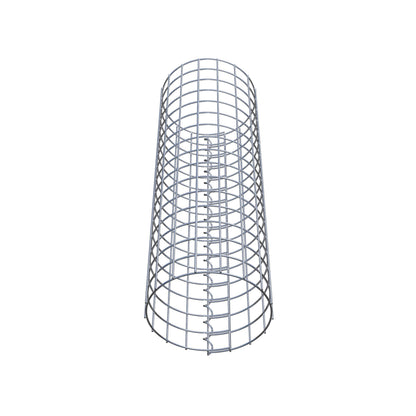 Columna de gaviones redonda 27 cm de diámetro, 80 cm de altura, malla 5 cm x 5 cm