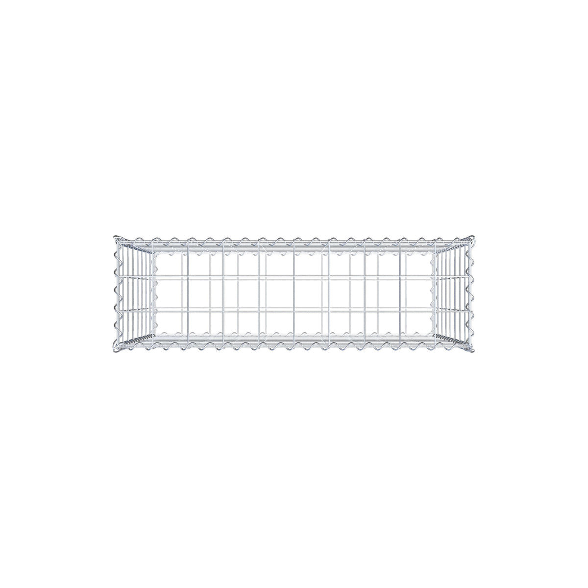 Gabião 100 cm x 80 cm x 30 cm (C x A x P), malhagem 10 cm x 10 cm, espiral