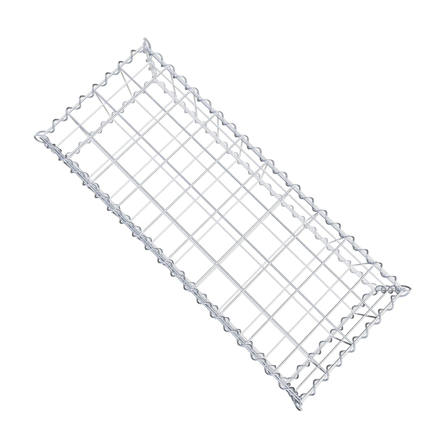 Schanskorf 100 cm x 20 cm x 40 cm (L x H x D), maaswijdte 10 cm x 10 cm, spiraalvormig