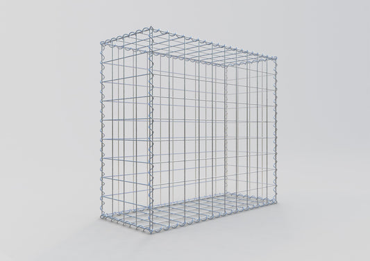 Schanskorf 100 cm x 90 cm x 40 cm (L x H x D), maaswijdte 10 cm x 10 cm, spiraalvormig