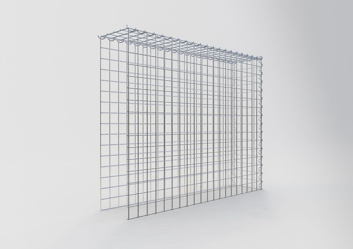 Gabion rapporté type 4 100 cm x 80 cm x 20 cm (L x H x P), mailles 5 cm x 5 cm, spirale
