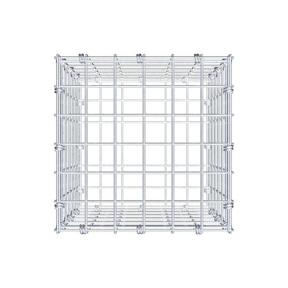 Gabion 30 cm x 30 cm x 30 cm (L x H x D), maskstorlek 5 x 5 cm, spiralring
