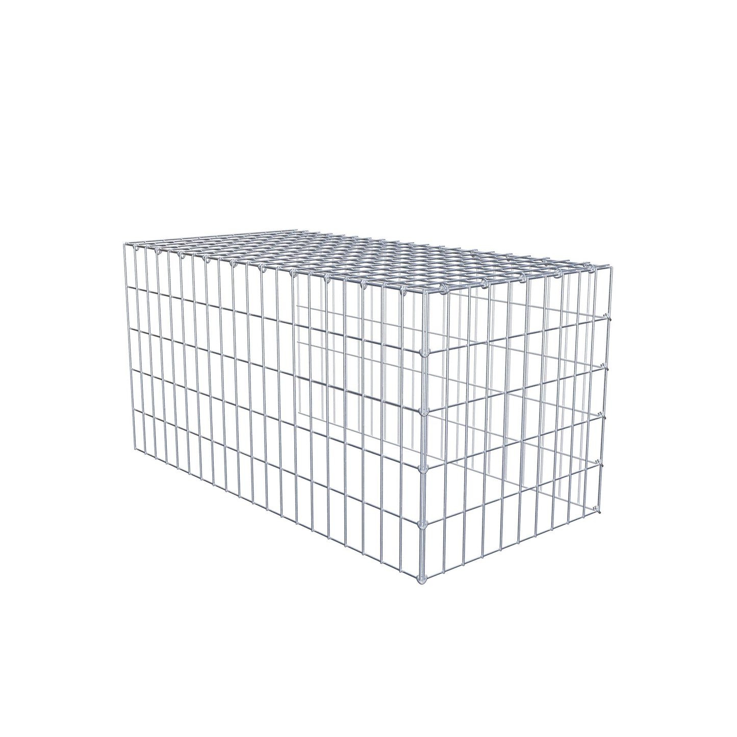 Gavión adicional tipo 4 100 cm x 50 cm x 50 cm (L x A x P), malla 5 cm x 10 cm, anillo en C