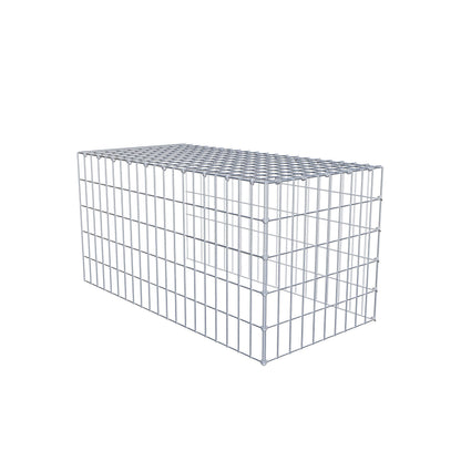 Gavión adicional tipo 4 100 cm x 50 cm x 50 cm (L x A x P), malla 5 cm x 10 cm, anillo en C