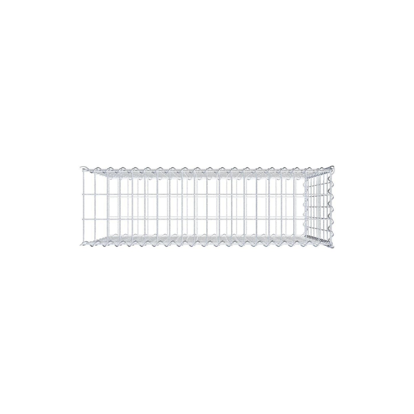 Anbaugabione Typ 2 100 cm x 80 cm x 30 cm (L x H x T), Maschenweite 5 cm x 10 cm, Spirale