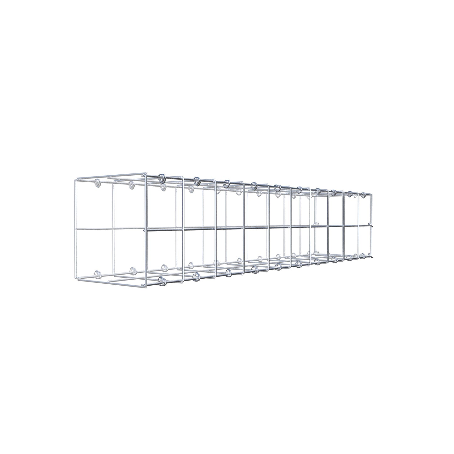 Gabbione fissabile tipo 2 100 cm x 20 cm x 20 cm (L x H x P), maglia 10 cm x 10 cm, anello a C