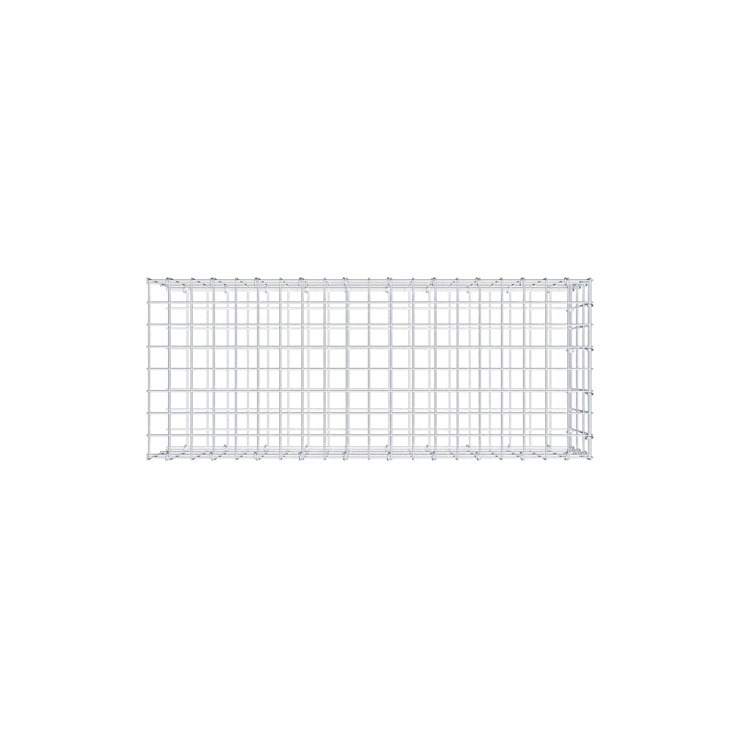 Mounted gabion type 2 100 cm x 30 cm x 40 cm, mesh size 5 cm x 10 cm, C-ring