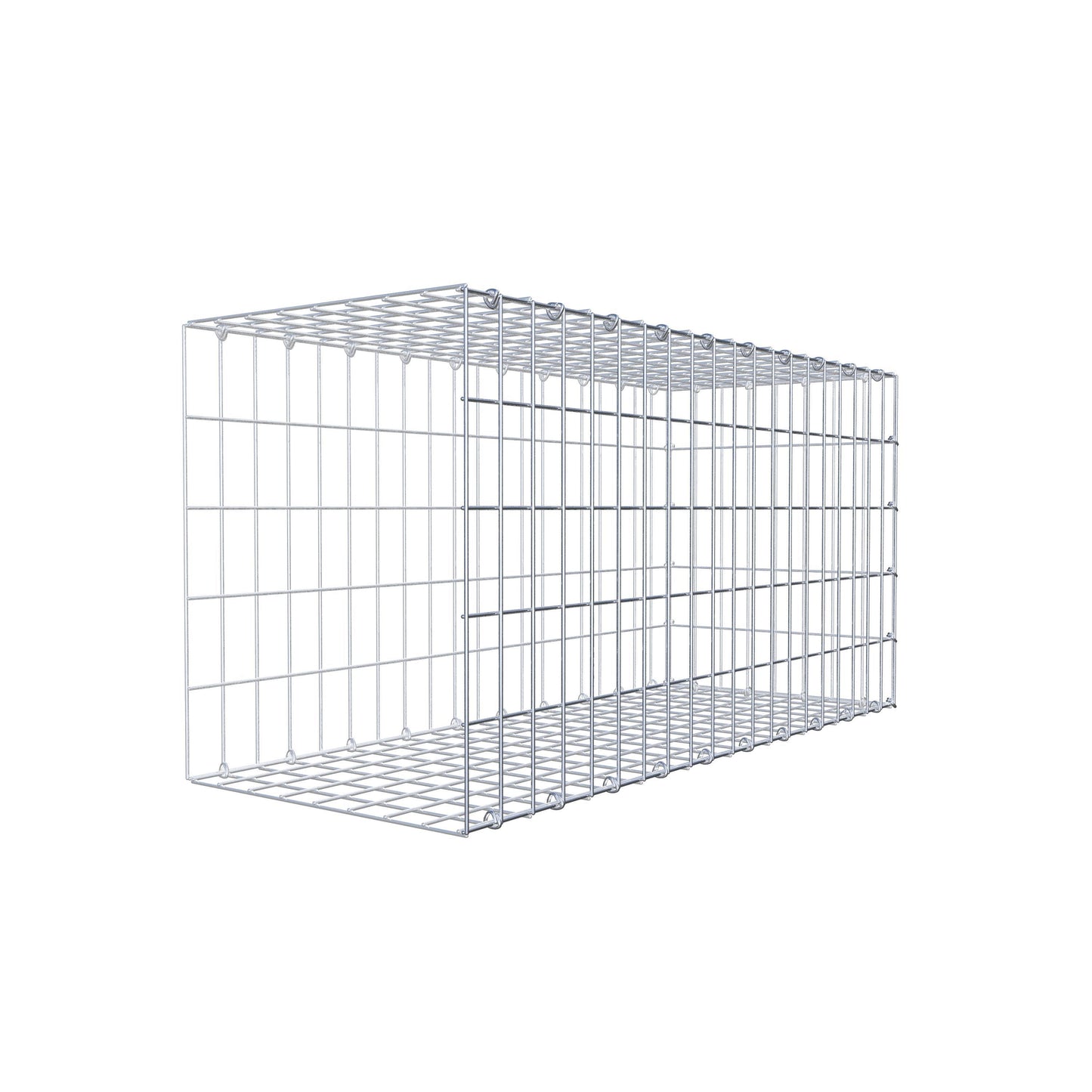 Mounted gabion type 2 100 cm x 50 cm x 40 cm, mesh size 5 cm x 10 cm, C-ring