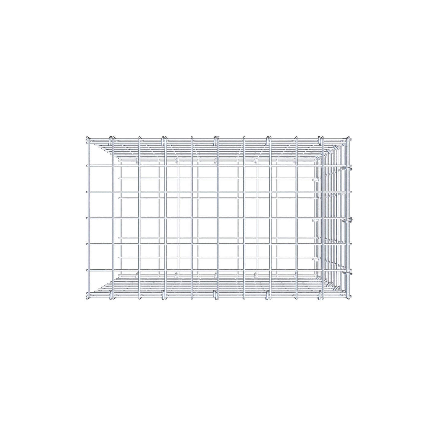 Gavión acoplable tipo 2 50 cm x 50 cm x 30 cm (L x A x P), malla 5 cm x 5 cm, anillo en C