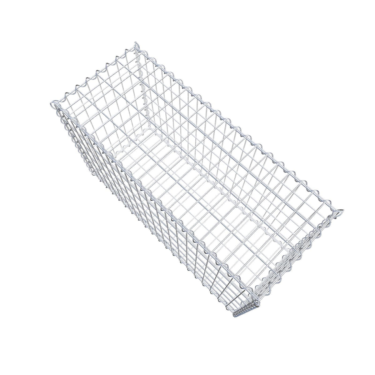 Gabião 100 cm x 60 cm x 40 cm (C x A x P), malhagem 5 cm x 10 cm, espiral