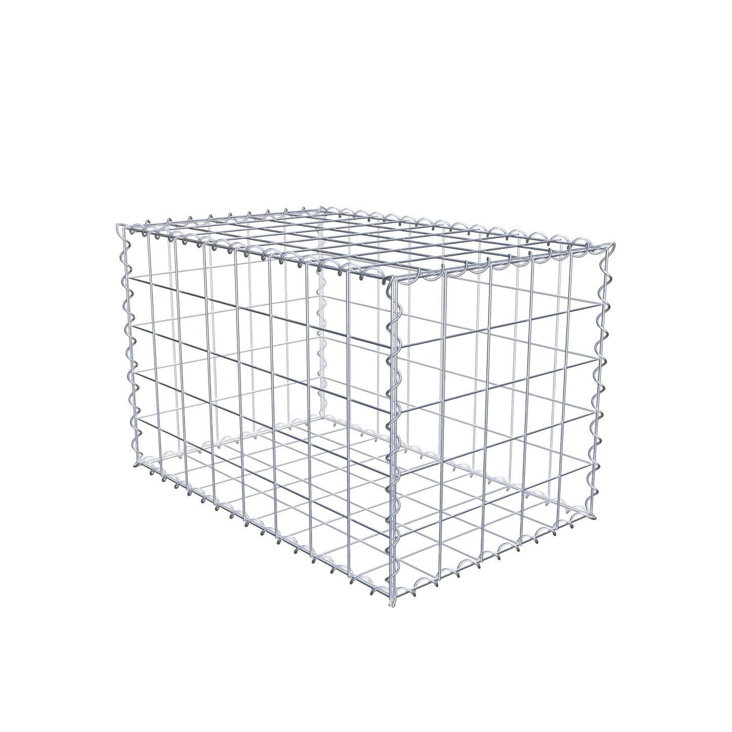 Schanskorf 80 cm x 50 cm x 50 cm (L x H x D), maaswijdte 10 cm x 10 cm, spiraal