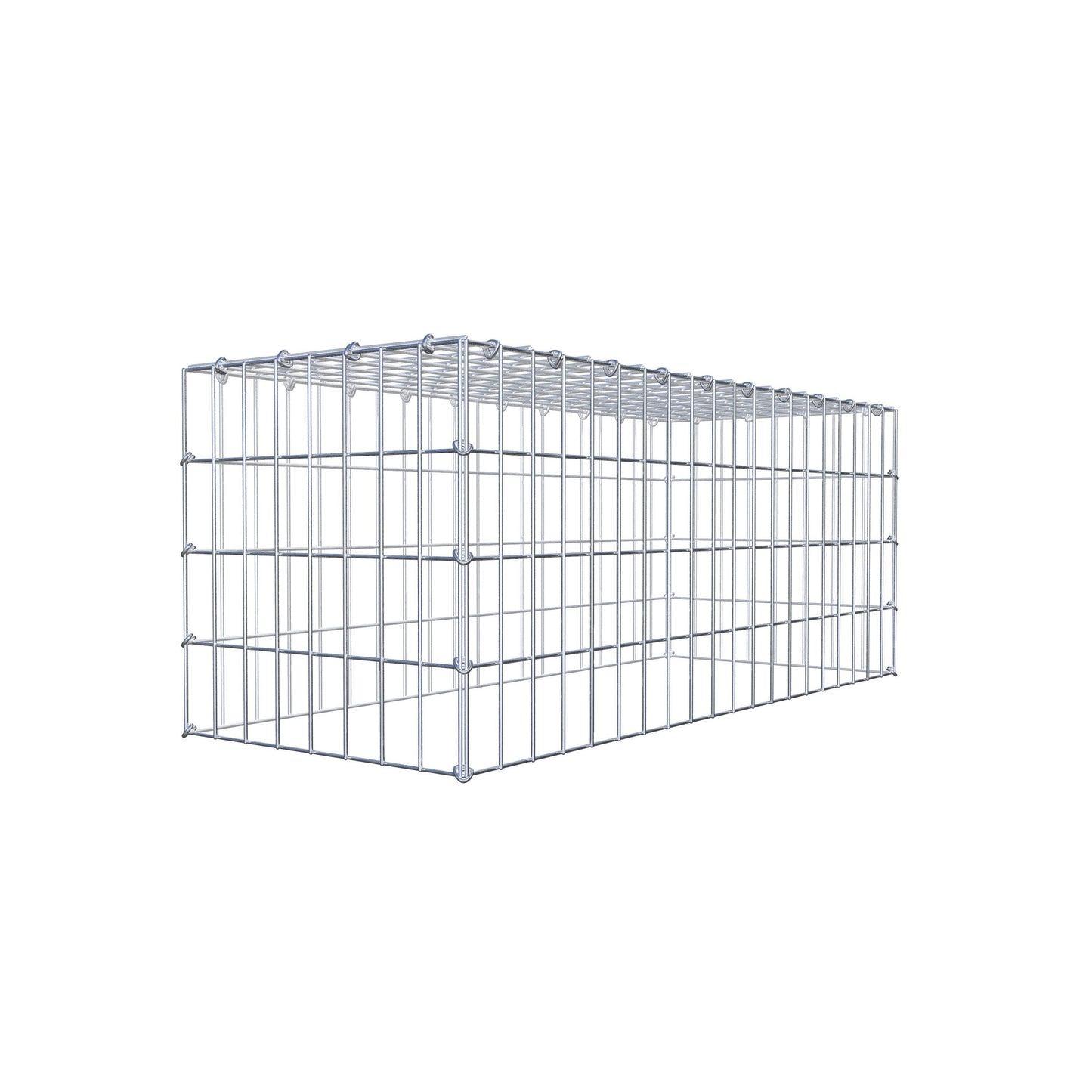 Gavión complementario de tipo 3 100 cm x 40 cm x 40 cm (largo x alto x fondo), malla 5 cm x 10 cm, anillo en C