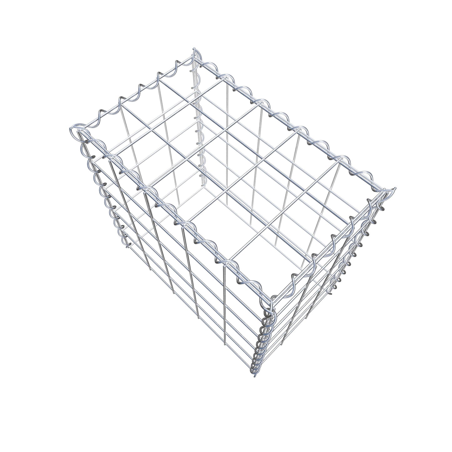 Add-on schanskorf type 3 50 cm x 50 cm x 30 cm (L x H x D), maaswijdte 10 cm x 10 cm, spiraalvormig