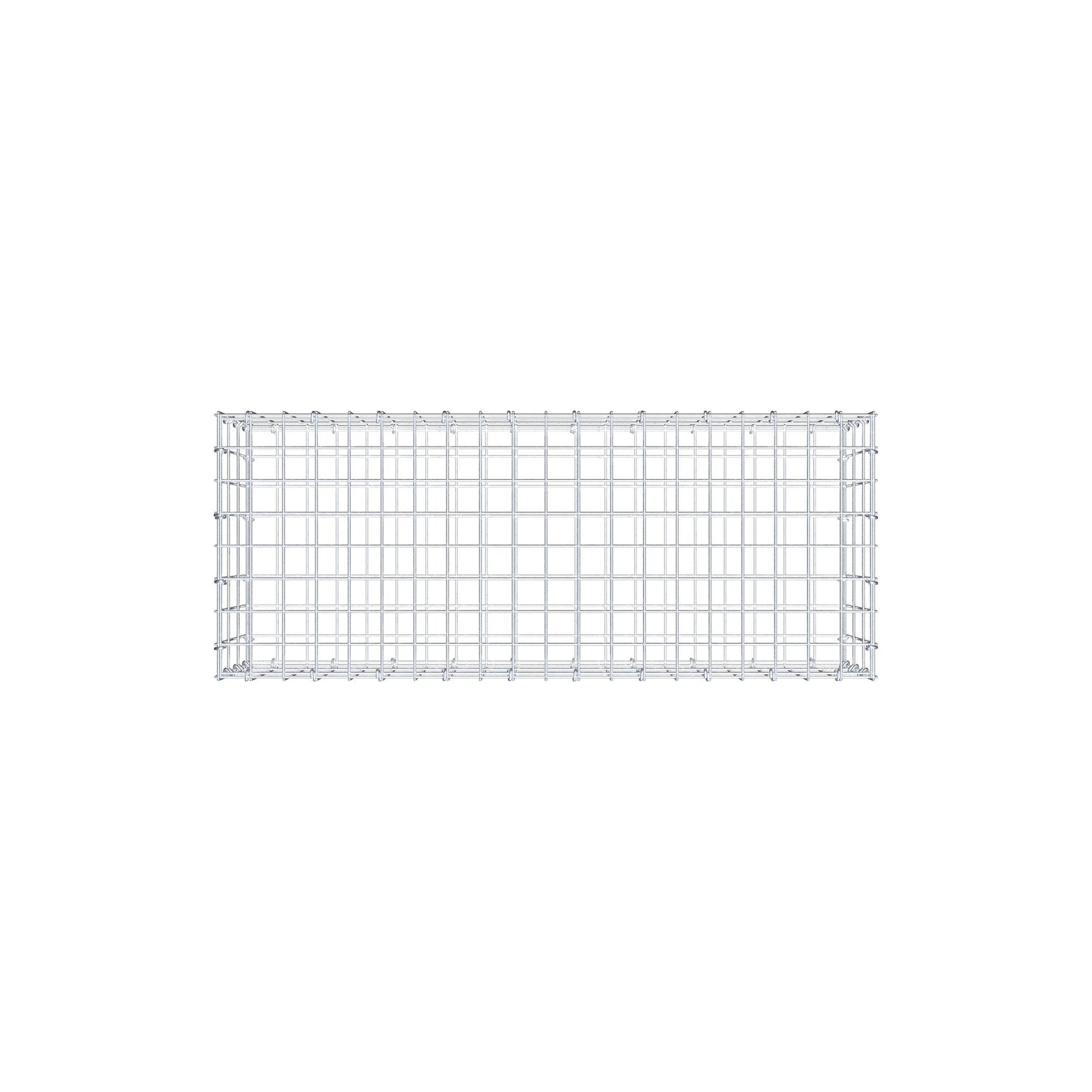 Gabião 100 cm x 30 cm x 40 cm (C x A x P), malhagem 5 cm x 10 cm, anel C