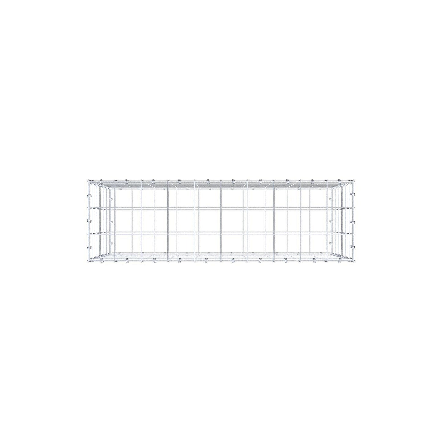 Schanskorf 100 cm x 60 cm x 30 cm (L x H x D), maaswijdte 10 x 10 cm, spiraalring