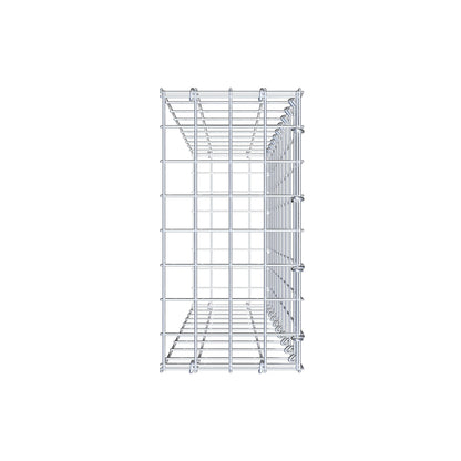 Monteret gabion type 2 100 cm x 20 cm x 40 cm, maskestørrelse 5 cm x 10 cm, C-ring