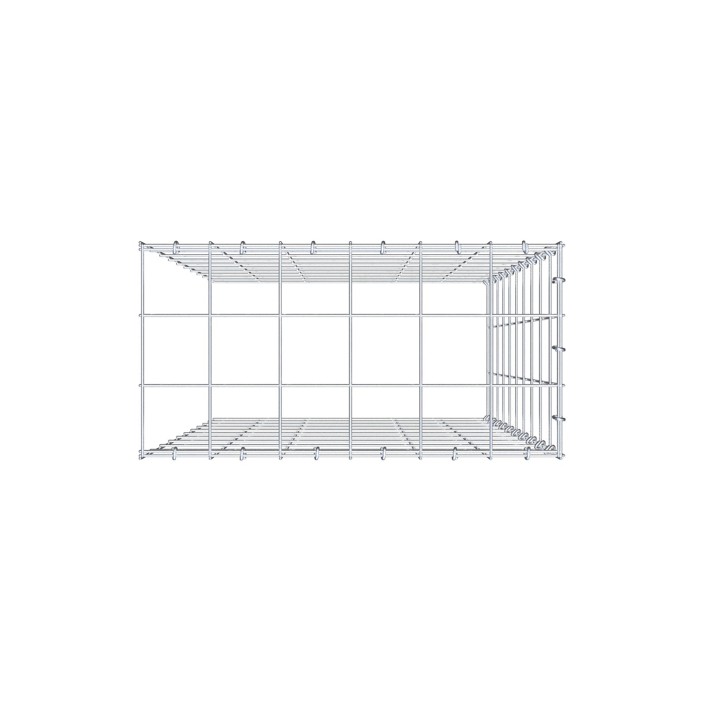 Gavión adicional tipo 4 100 cm x 60 cm x 30 cm (L x A x P), malla 10 cm x 10 cm, anillo en C