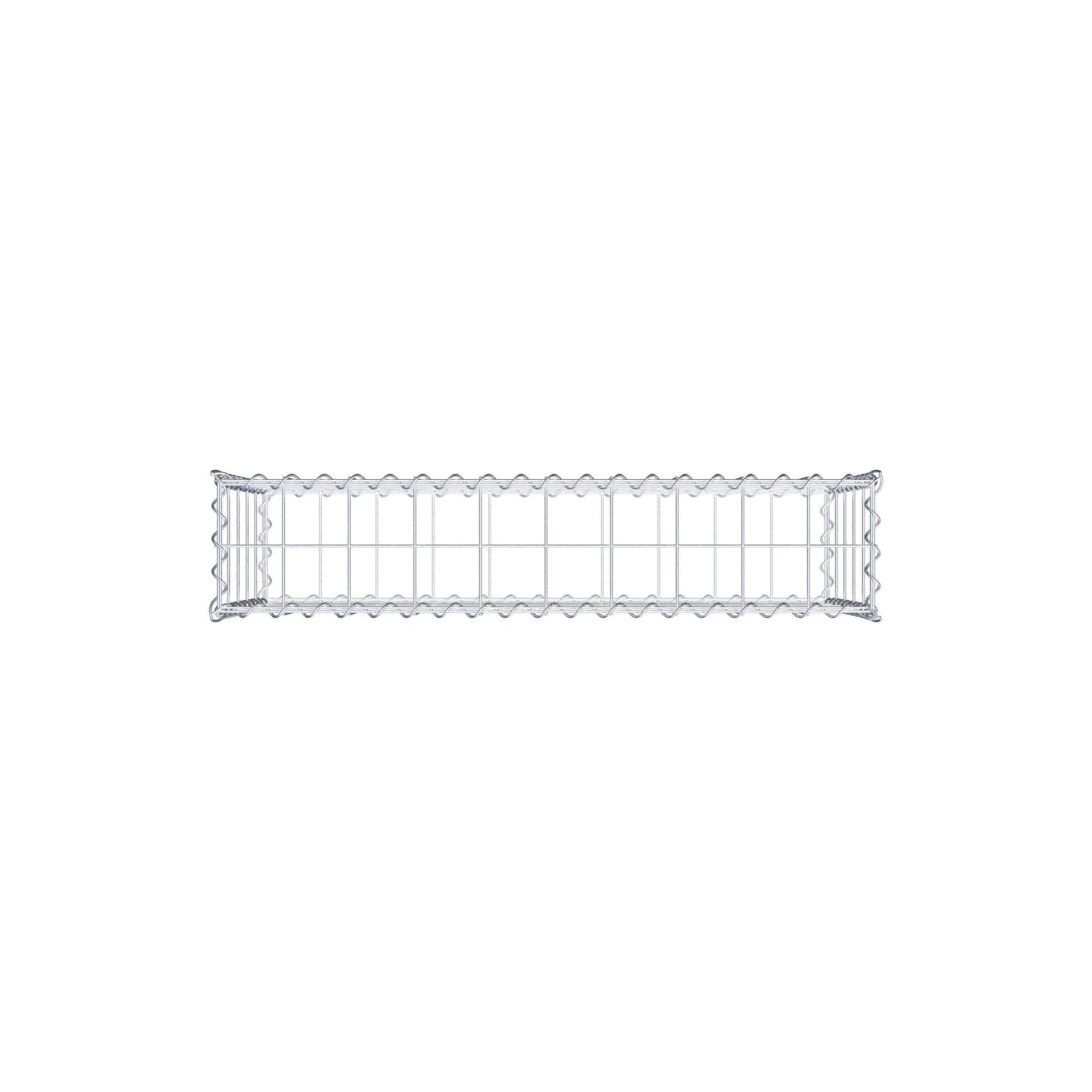Schanskorf 100 cm x 50 cm x 20 cm (L x H x D), maaswijdte 10 cm x 10 cm, spiraalvormig