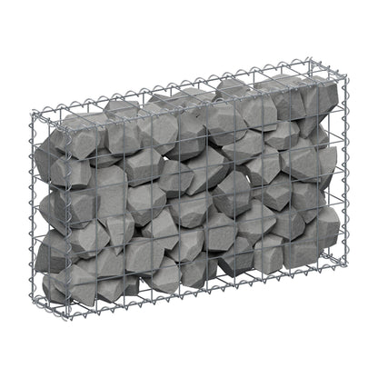 Gabion 100 cm x 60 cm x 20 cm (L x H x D), maskestørrelse 10 cm x 10 cm, spiral