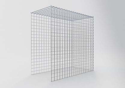 Opvokset gabion type 4 100 cm x 100 cm x 50 cm (L x H x D), maskestørrelse 5 cm x 5 cm, spiral