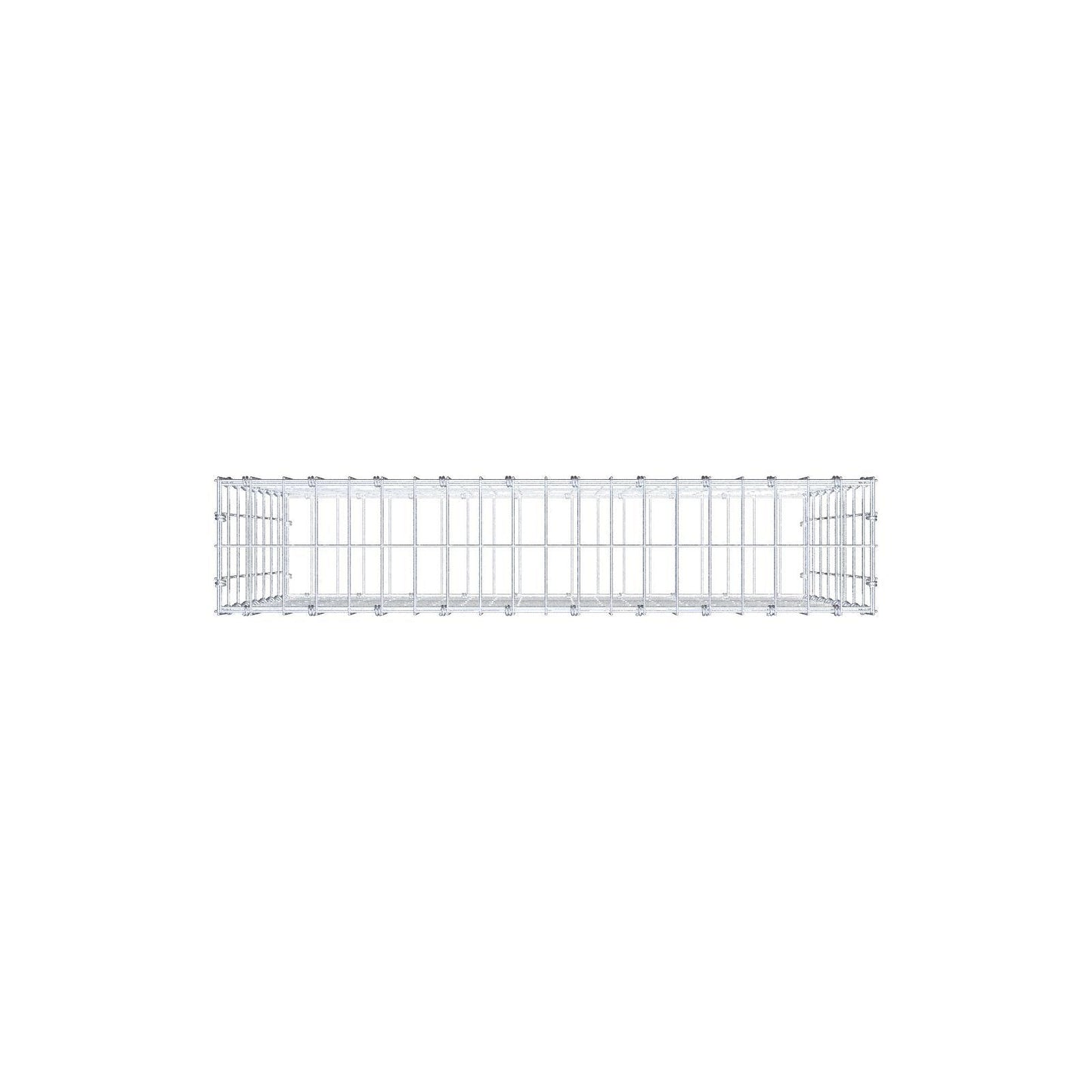 Gabione 100 cm x 80 cm x 20 cm (L x H x T), Maschenweite 5 x 10 cm, Spiralring