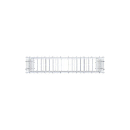 Gabione 100 cm x 80 cm x 20 cm (L x H x T), Maschenweite 5 x 10 cm, Spiralring