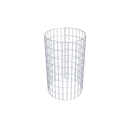 Coluna de gabião redonda 47 cm de diâmetro, 80 cm de altura, malhagem 5 cm x 10 cm