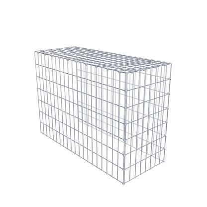 Mounted gabion type 4 100 cm x 70 cm x 40 cm (L x H x D), mesh size 5 cm x 10 cm, C-ring