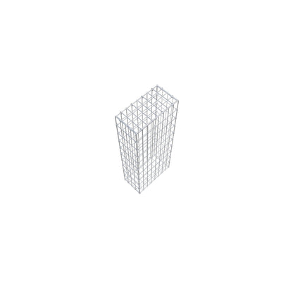 Gabião 100 cm x 20 cm x 40 cm (C x A x P), malhagem 5 cm x 10 cm, anel C