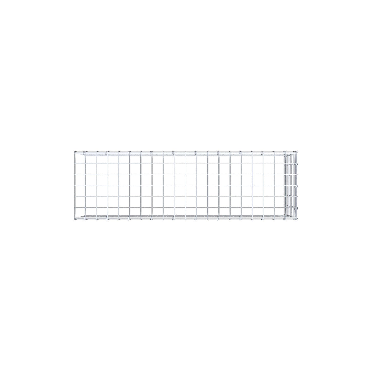 Gavión complementario de tipo 4 100 cm x 40 cm x 30 cm (largo x alto x fondo), malla 5 cm x 5 cm, anillo en C