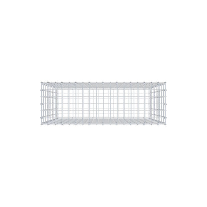 Schanskorf 100 cm x 90 cm x 30 cm (L x H x D), maaswijdte 5 cm x 10 cm, C-ring