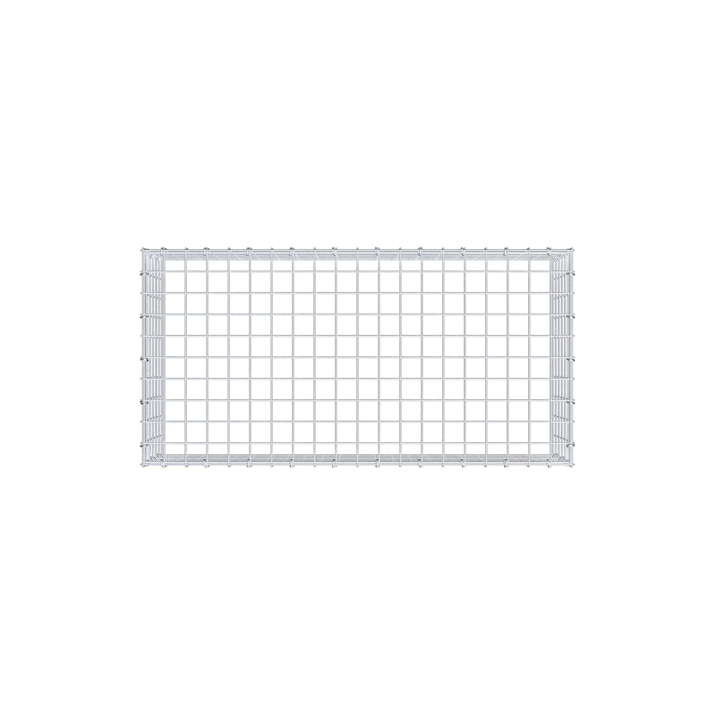Mounted gabion type 3 100 cm x 30 cm x 50 cm (L x H x D), mesh size 5 cm x 5 cm, C-ring