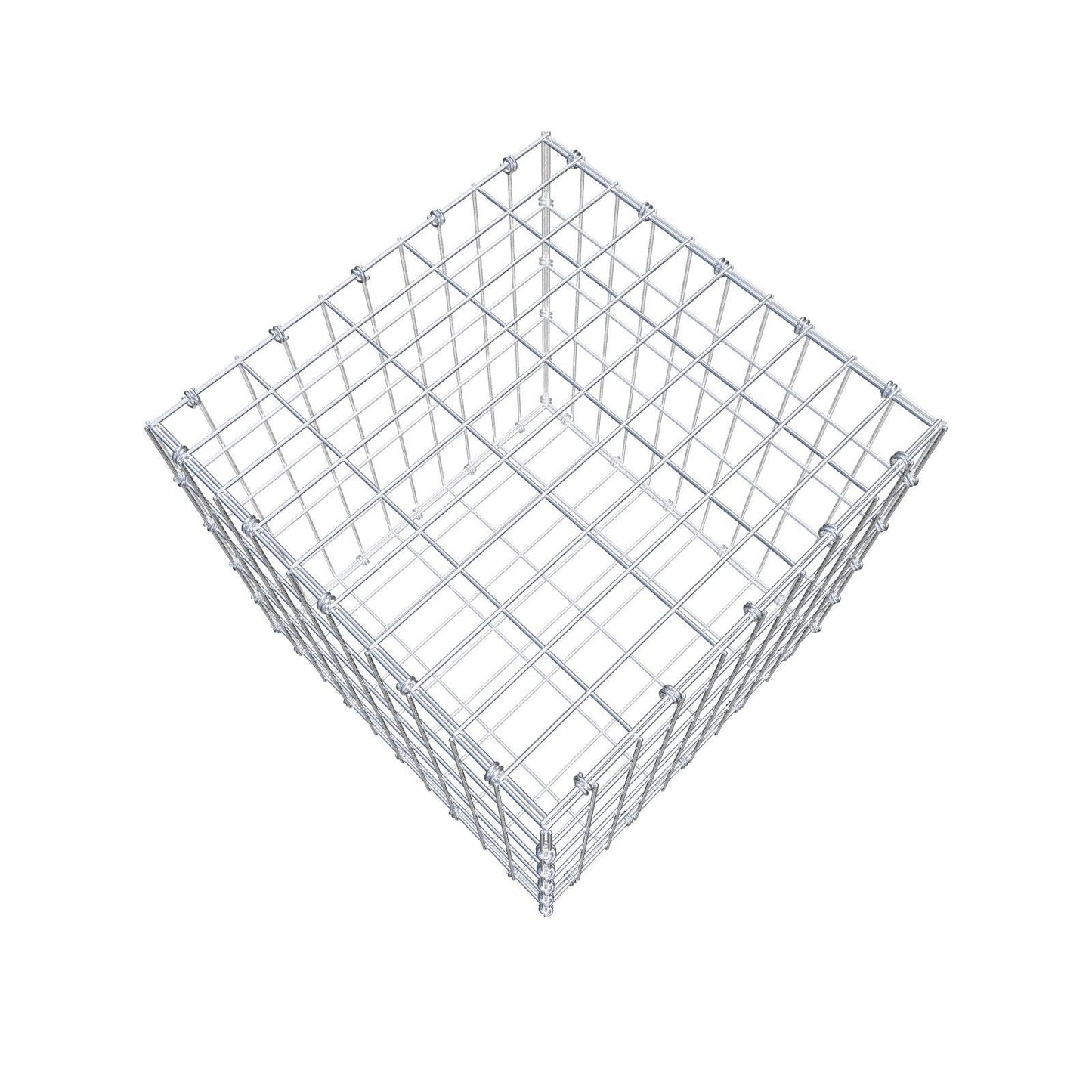 Schanskorf 50 cm x 50 cm x 50 cm (L x H x D), maaswijdte 5 x 10 cm, spiraalring