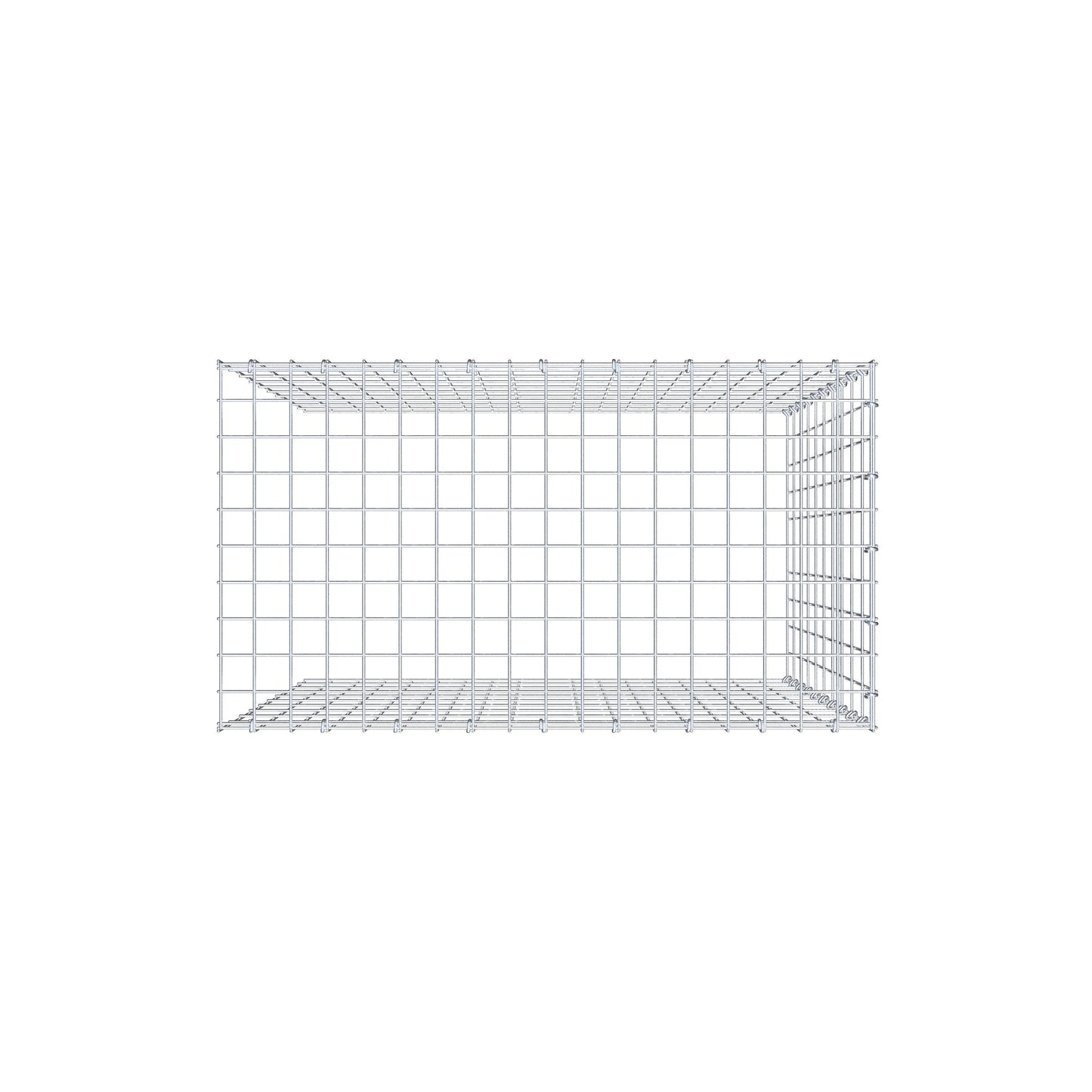 Gavión adicional tipo 4 100 cm x 90 cm x 50 cm (L x A x P), malla 5 cm x 10 cm, anillo en C