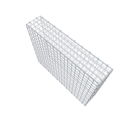 Gabion 100 cm x 80 cm x 20 cm (L x H x D), maskestørrelse 5 x 5 cm, spiralring