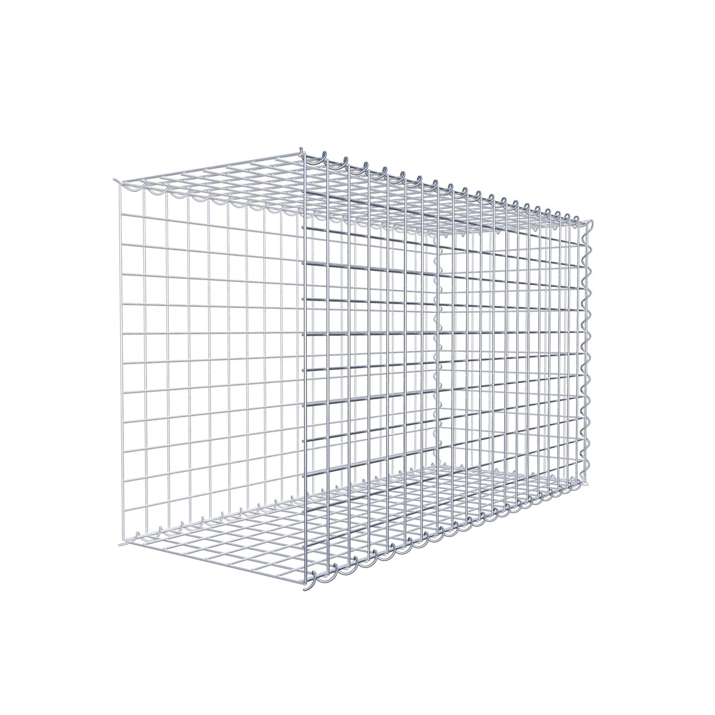 Gabion rapporté type 2 100 cm x 60 cm x 40 cm (L x H x P), mailles 5 cm x 5 cm, spirale